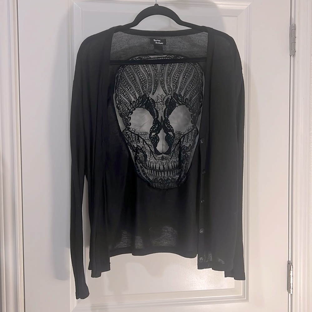 Sugar Skull Cardigan - Black